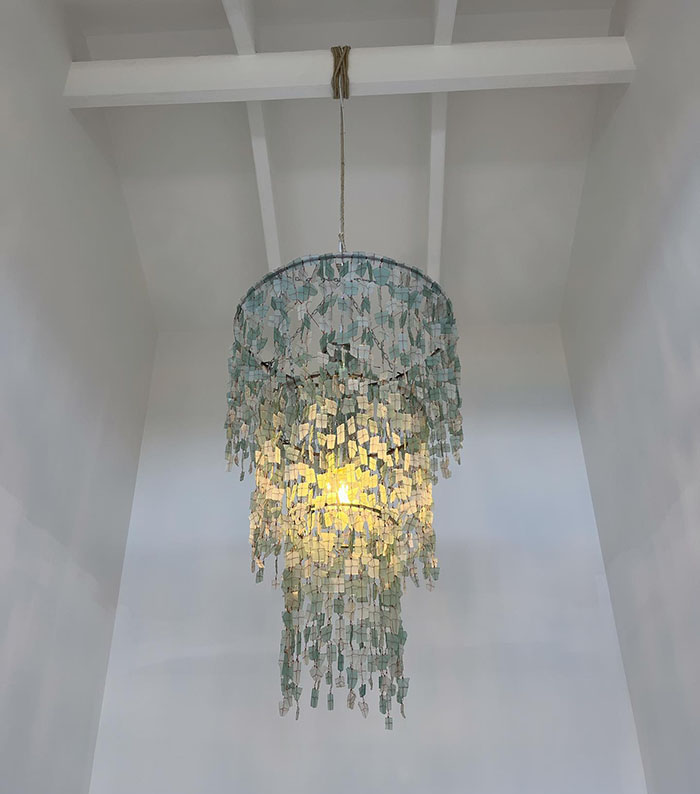 Custom African sea glass pendant installed for our awesome clients in Bermagui on the far south coast of NSW.